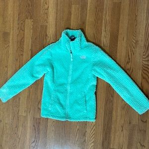 North Face 10/12 mint green w/ gray logo jacket.